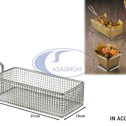 Mini Cestello Acciaio 18/8 Cm.21X10X6H-8024112054241