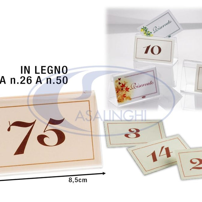 Numeri Da Tavolo Avorio Nr. 26-50 Set 50 Pz.-8024112006608