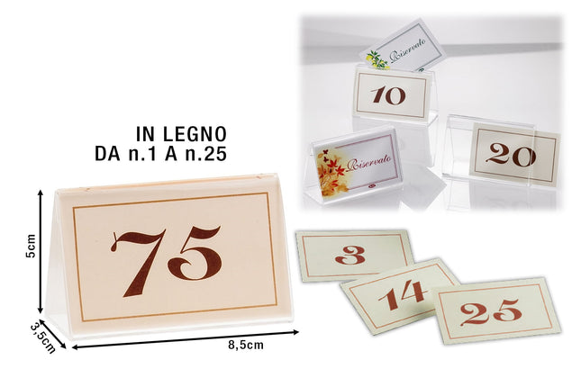 Leone Numeri Da Tavolo Avorio: Set 50 Pezzi Per Segnaposto E Segnatavolo (1-50) Leone
