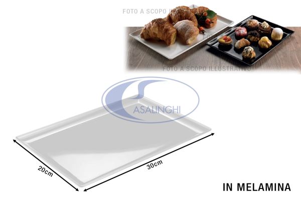 Leone Vassoio Topazio Cm. 30X20X2H In Melamina Per Antipasto E Servizio Leone