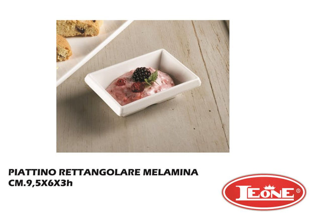 Piatto Rett. Melamina Le Perle Cm.9,5X6X3H Leone