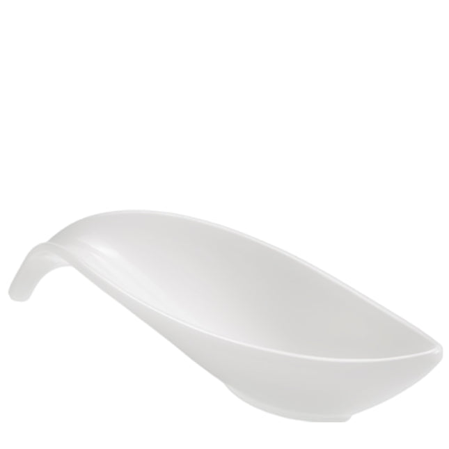 Salsiera In Melamina Bianca 21X7X4.5H Cm, Elegante, Resistente, Ideale Per Salse E Condimenti Per Antipasti, Finger Food, Aperitivi