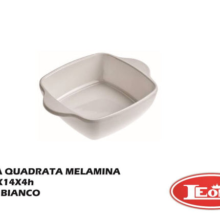 Leone Ciotola Quadrata in Melamina Bianca: Eleganza Resistente per Antipasti e Finger Food - Tutto Tutto Meno Meno