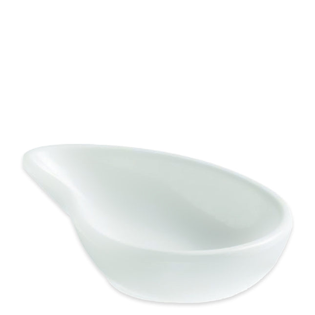 Ciotola In Melamina Ovale Bianca 10X6.5X2.4 Cm, Resistente, Elegante, Multiuso Per Salse E Antipasti, Finger Food, Aperitivi, Salsa Di Soia