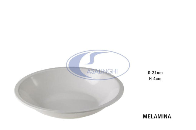 Piatto Fondo Melamina Le Perle Cm.21X4H Tavola Antipasto Party Leone