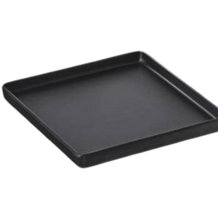 Leone Piattini In Melamina: Design Quadro E Rettangolare Per Stuzzichini E Salse 8x8x1,3 cm Nero Leone