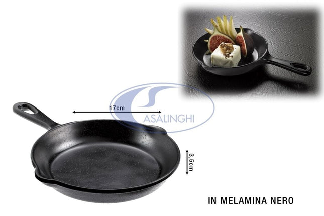 Leone Padellino E Pentolino In Melamina Per Stuzzichini E Snack, Design Le Perle Nero Leone