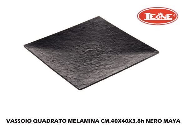 Leone Vassoi In Melamina Maya Nero Vassoio: Design Rettangolare E Quadrato Leone