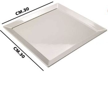Vassoio Melamina Quadrato in Diverse Dimensioni per Uso Quotidiano e Decorativo 30x30x2,5H cm Leone
