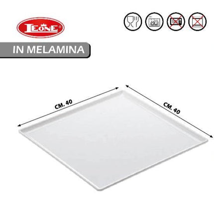 Vassoio Melamina Quadrato in Diverse Dimensioni per Uso Quotidiano e Decorativo 40x40H cm Leone
