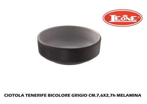 Ciotola Tenerife Bicolore Grigio Cm.7