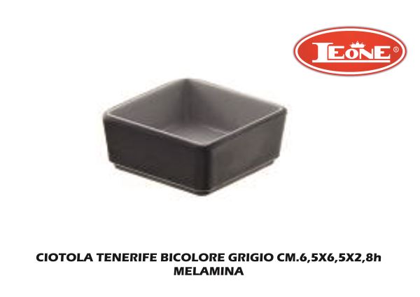 Ciotola Tenerife Bicolore Grigio Cm.6