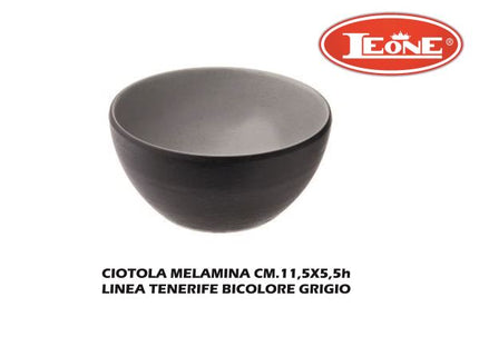 Ciotola Tenerife Bicolore Grigio Cm.11