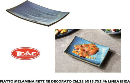 Leone Piatto Melamina Rettangolare Decorato: Design Elegante E Resistente