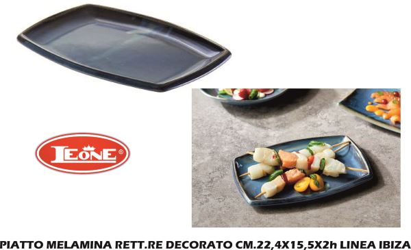 Leone Piatto Melamina Rettangolare Decorato: Design Elegante E Resistente 22,4x15,5x2 cm Leone