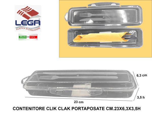 Cont.Clik Clak Portaposate Cm.23X6,3X3,5H