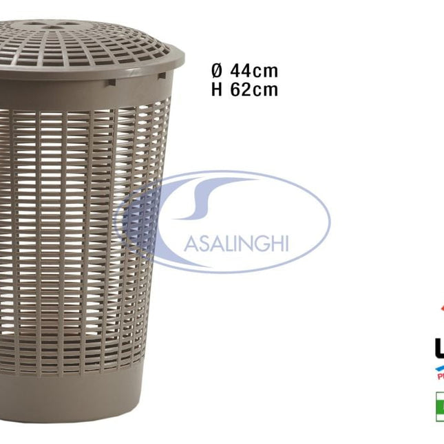 Cestone Forato Con Coperchio Rattan-8004459016690