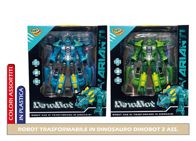 ROBOT TRASFORMABILE IN DINOSAURO DINOBOT 2 ASS. International