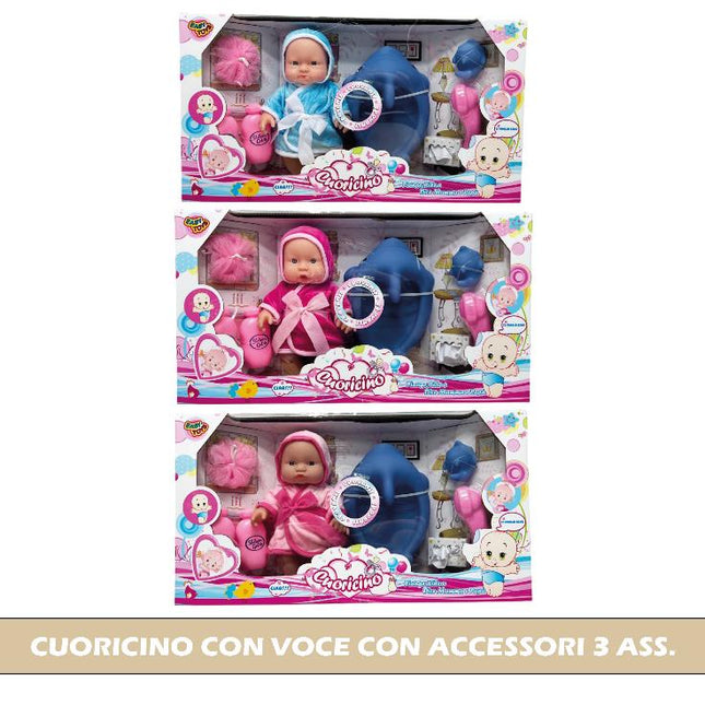 CUORICINO CON VOCE CON ACCESSORI 3 ASS.