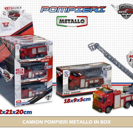 CAMION POMPIERI METALLO SCALA 1:50