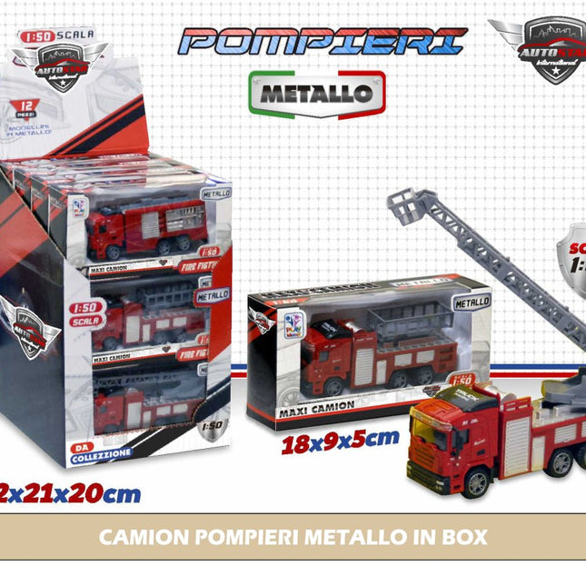 CAMION POMPIERI METALLO SCALA 1:50