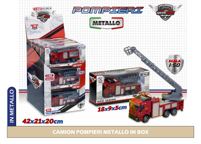 CAMION POMPIERI METALLO SCALA 1:50 International