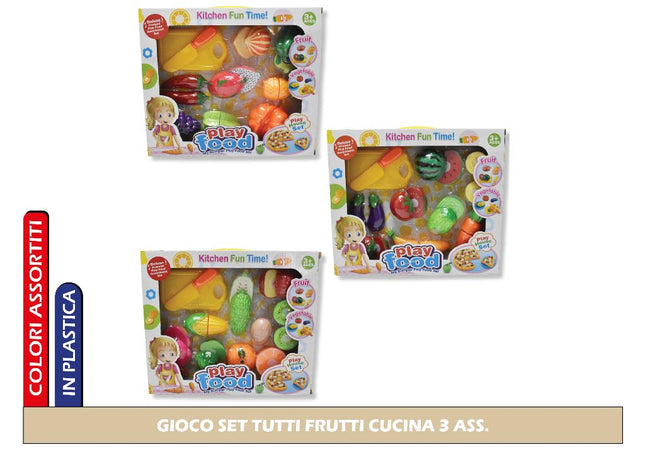 GIOCO SET TUTTI FRUTTI CUCINA 3 ASS. International