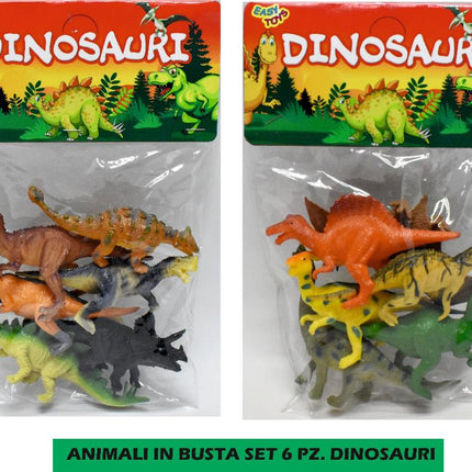 ANIMALI IN BUSTA SET 6 PZ. DINOSAURI International