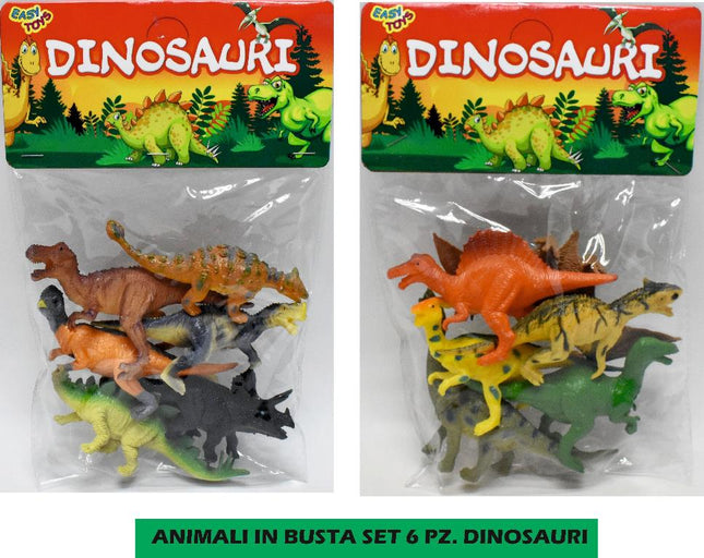 ANIMALI IN BUSTA SET 6 PZ. DINOSAURI International