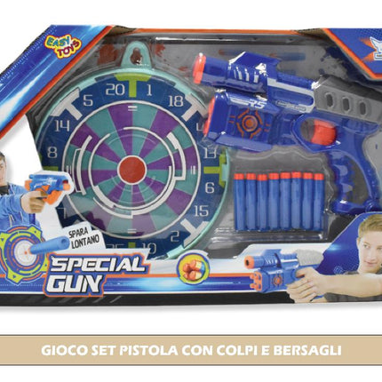 GIOCO SET PISTOLA CON COLPI E BERSAGLI International