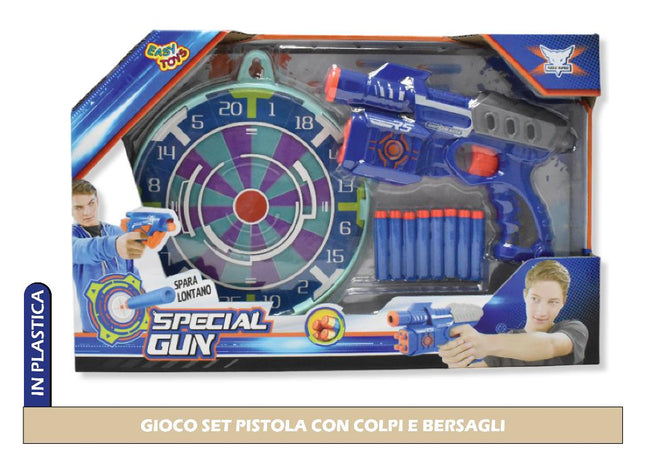 GIOCO SET PISTOLA CON COLPI E BERSAGLI International
