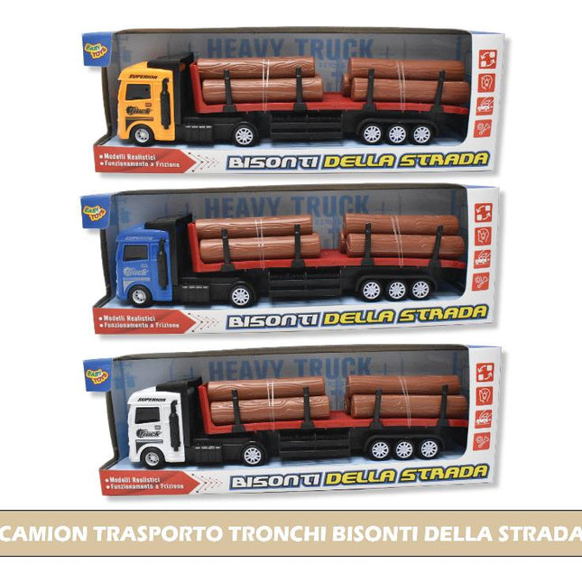 CAMION TRASPORTO TRONCHI BISONTI DELLA STRADA