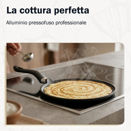 Crepiera Antiaderente in Alluminio Pressofuso Antik Ars - Made in Italy (28-32 cm) Antik Ars
