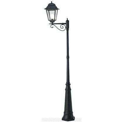 Lampada Palo Alto Per Giardino Una Luce Sbalzo Colore Nero Per Esterno Linea Maxi Quadrata Livos