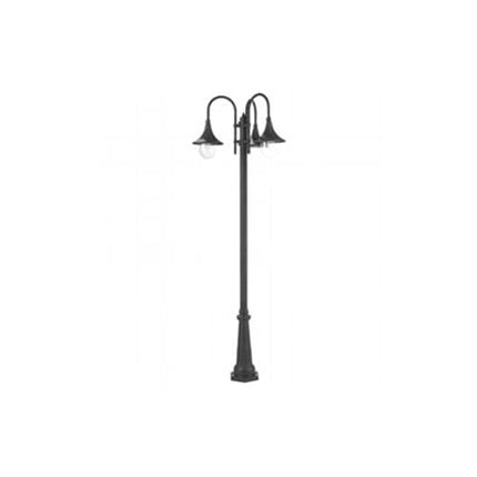 Sovil Illuminazione Palo Tre Luci Lampada Da Giardino 3 Luci E27 In Alluminio Linea Deluxe