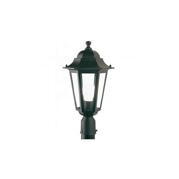 Lampada Testa Palo Diametro 60Mm Colore Nero Da Esterno Linea Esagonale Sovil