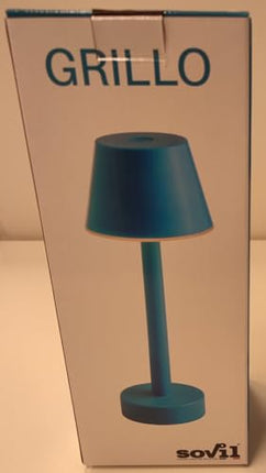 Lampada Da Tavolo Led Ricaricabile Sovil Grillo 3W 3000K Azzurro - 9790107
