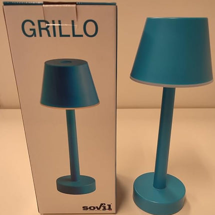 Lampada Da Tavolo Led Ricaricabile Sovil Grillo 3W 3000K Azzurro - 9790107