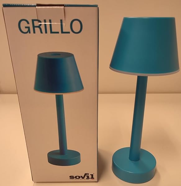 Lampada Da Tavolo Led Ricaricabile Sovil Grillo 3W 3000K Azzurro - 9790107