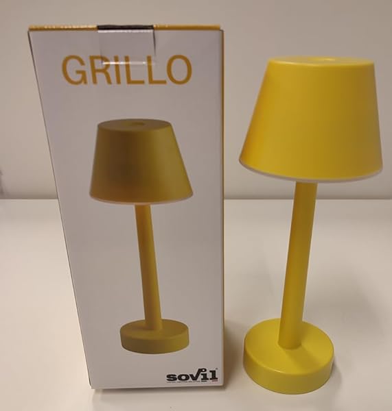 Lampada Da Tavolo Led Ricaricabile Sovil Grillo 3W 3000K Giallo - 9790101