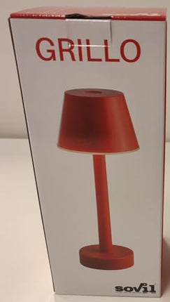 Lampada Da Tavolo Led Ricaricabile Sovil Grillo 3W 3000K Rosso - 9790103