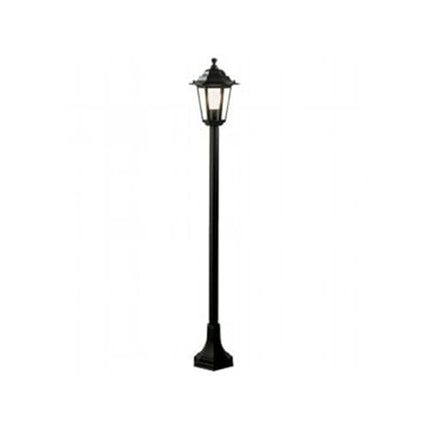 Lampioncino Design Classico Paletto Luce Da Esterno Nero 121Cm