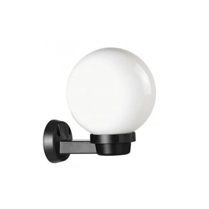 Lanterna Da Parete 'Globo' Tipo Ascendente. Struttura In Termoplastico. Adatta Per Lampade Ad Incandescenza E A Risparmio Energetico. Attacco E27, Ip43. Sfera Da Ø 20 Cm.