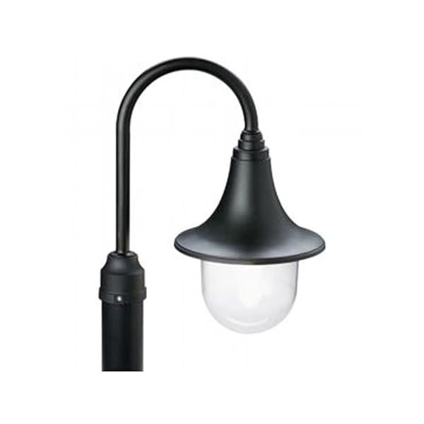 Lanterna Per Palo 'Marine' Struttura In Termoplastico, Diffusore Trasparente. Parabola In Alluminio. E27, Ip43. Attacco A Colonna Da Ø 60 Mm. Solo Corpo Lan