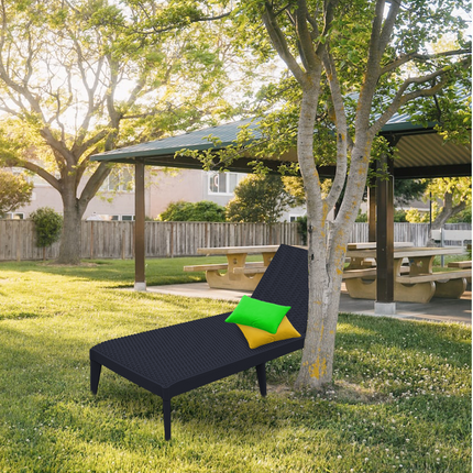 Lettino da Giardino Prendisole Sdraio Schienale Reclinabile Piscina 186×60×29 cm