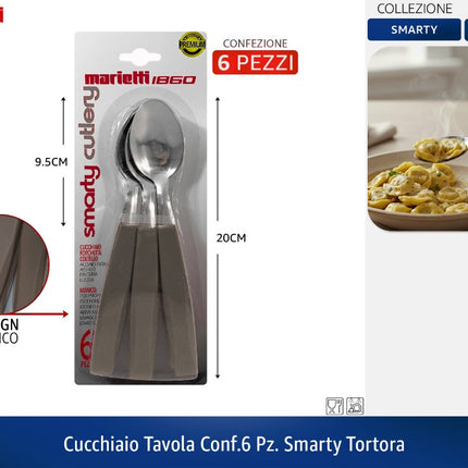 CUCCHIAIO TAVOLA CONF.6 PZ. SMARTY TORTORA Marietti