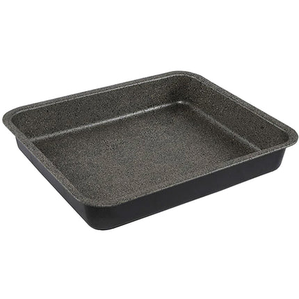 Teglia Da Forno Alluminio Antiaderente Happy Stone 40X33X7 Cm Per Gas E Elettrico Mamù Cookware