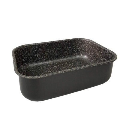 Teglia Da Forno In Alluminio Antiaderente Happy Stone Cm.25X18X9H Ottima Per Casa E Compatibile Con Forno Elettrico E Gas Mamù Cookware
