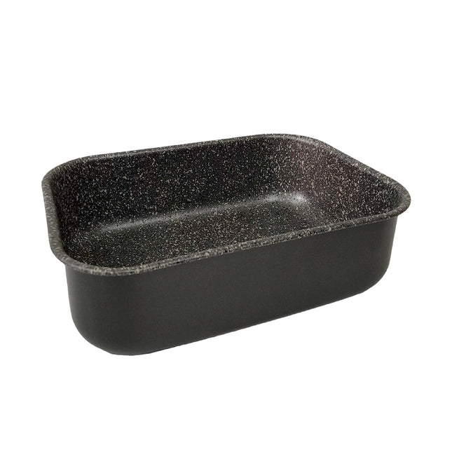 Teglia Da Forno In Alluminio Antiaderente Happy Stone Cm.25X18X9H Ottima Per Casa E Compatibile Con Forno Elettrico E Gas Mamù Cookware