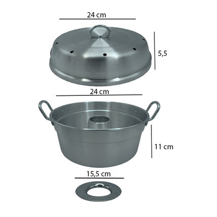 Mario Mugnano Forno Fornetto Versilia 24 cm Happy Stone Gas e Induzione Argento